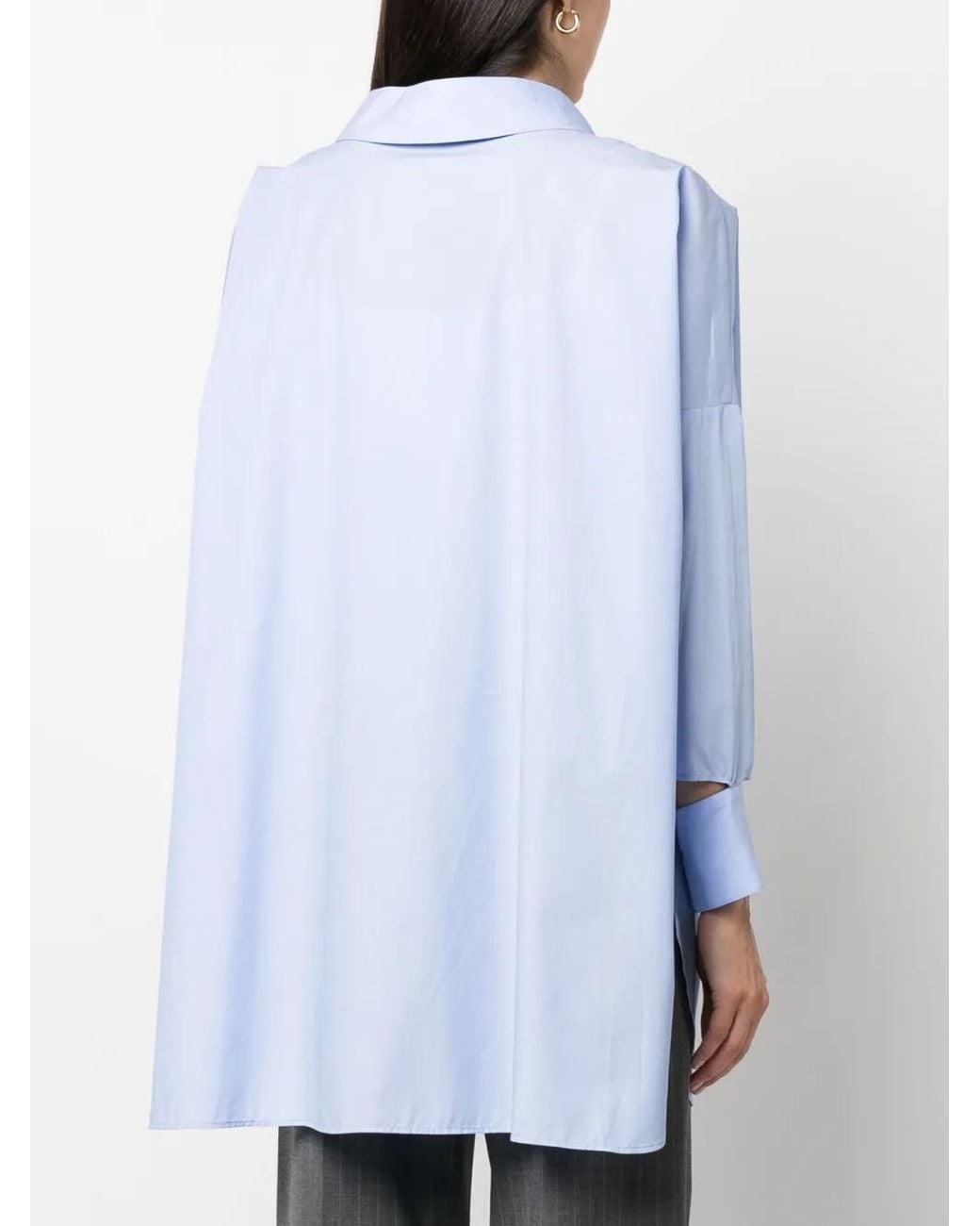 Jejia Blue Cut-Out Detail Shirt
