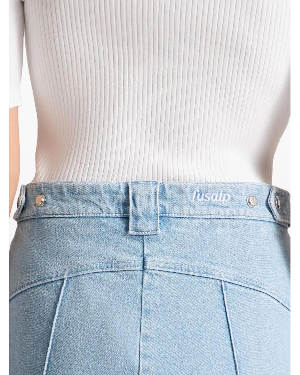 Fusalp Blue Noaleri Vertical-Seamed Jeans