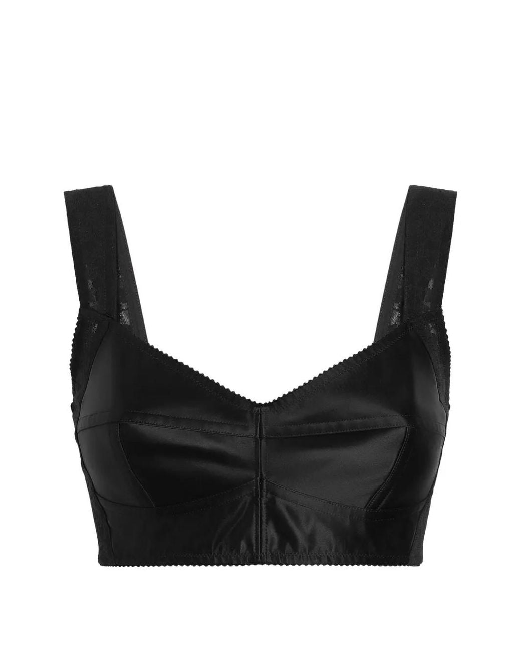 Dolce & Gabbana Black Cropped Bustier Top