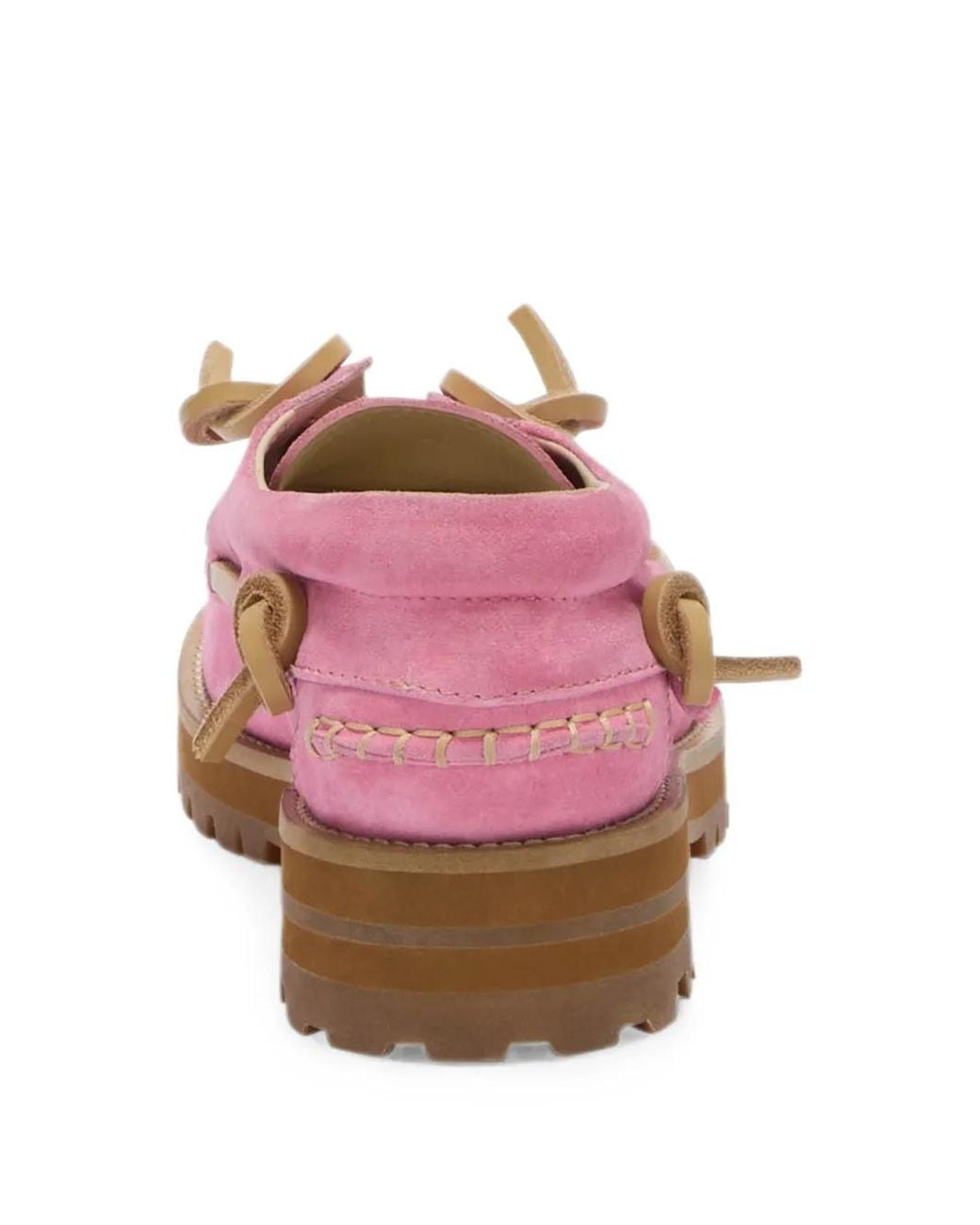 Moschino Pink Suede Boat Shoes