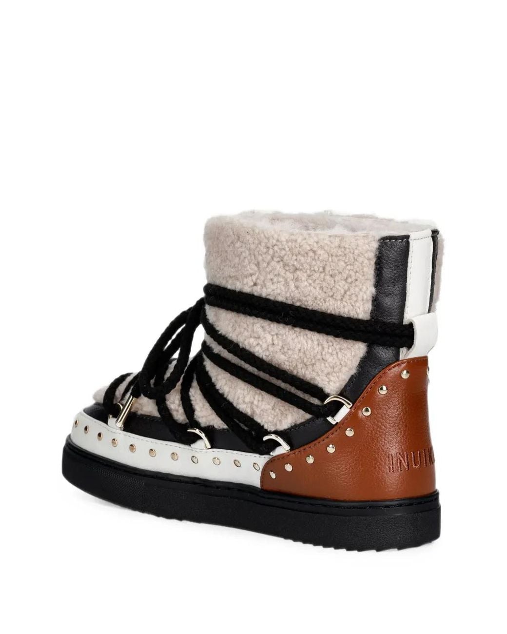 Inuikii Black Bottines Curly Rock À Détails De Clous