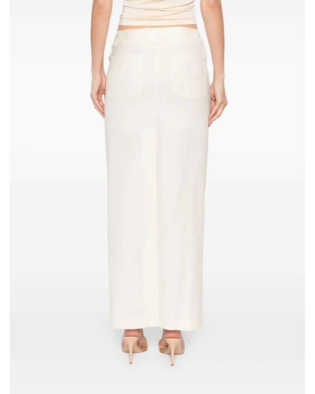AYA MUSE White Twill Maxi Skirt