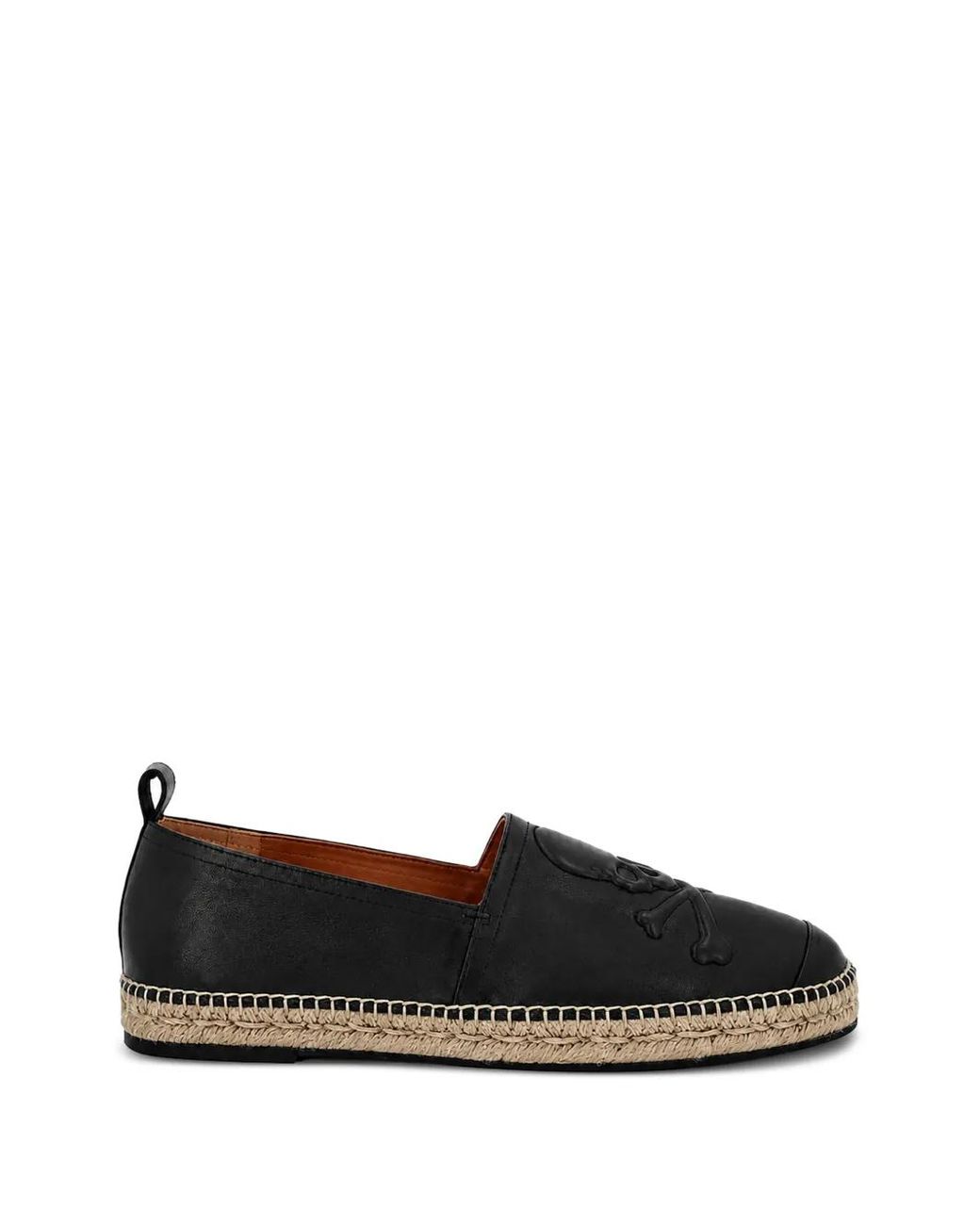 Philipp Plein Black Espadrilles En Cuir Nappa for men