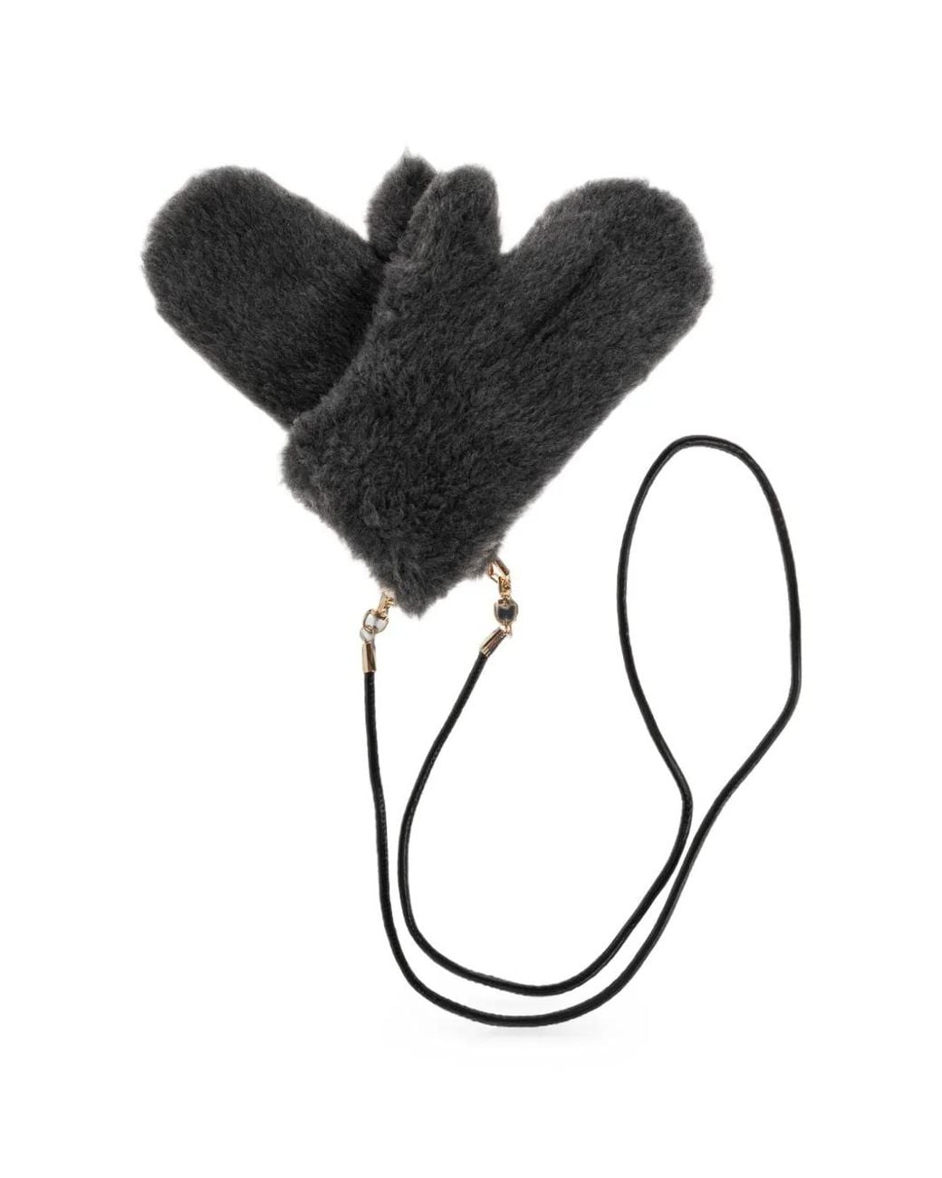 Max Mara Black Ombrato3 Wool-Blend Mittens