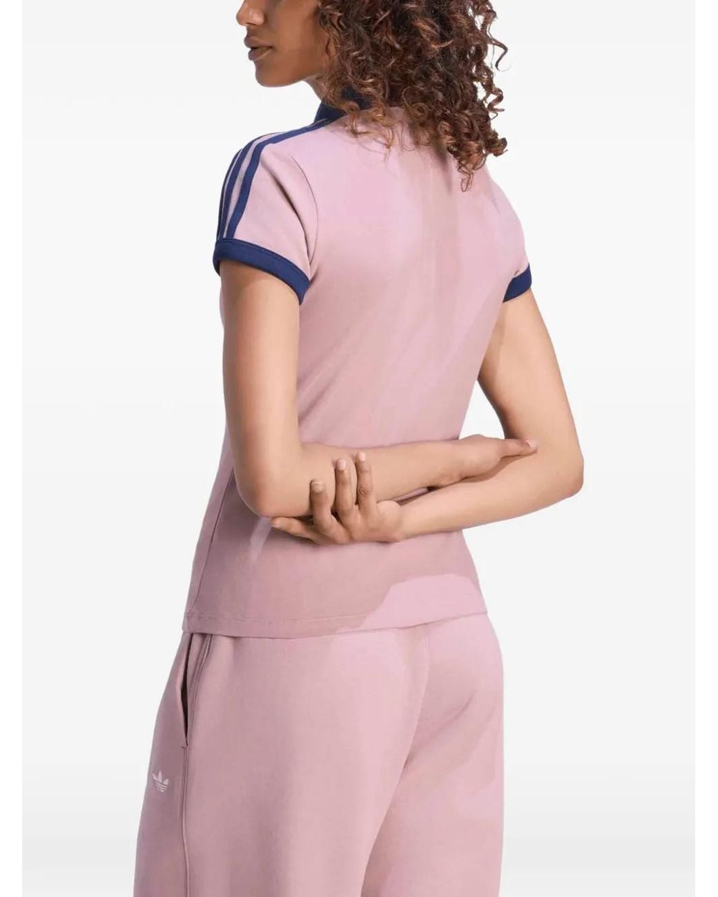 Adidas Pink 3-Stripes Polo