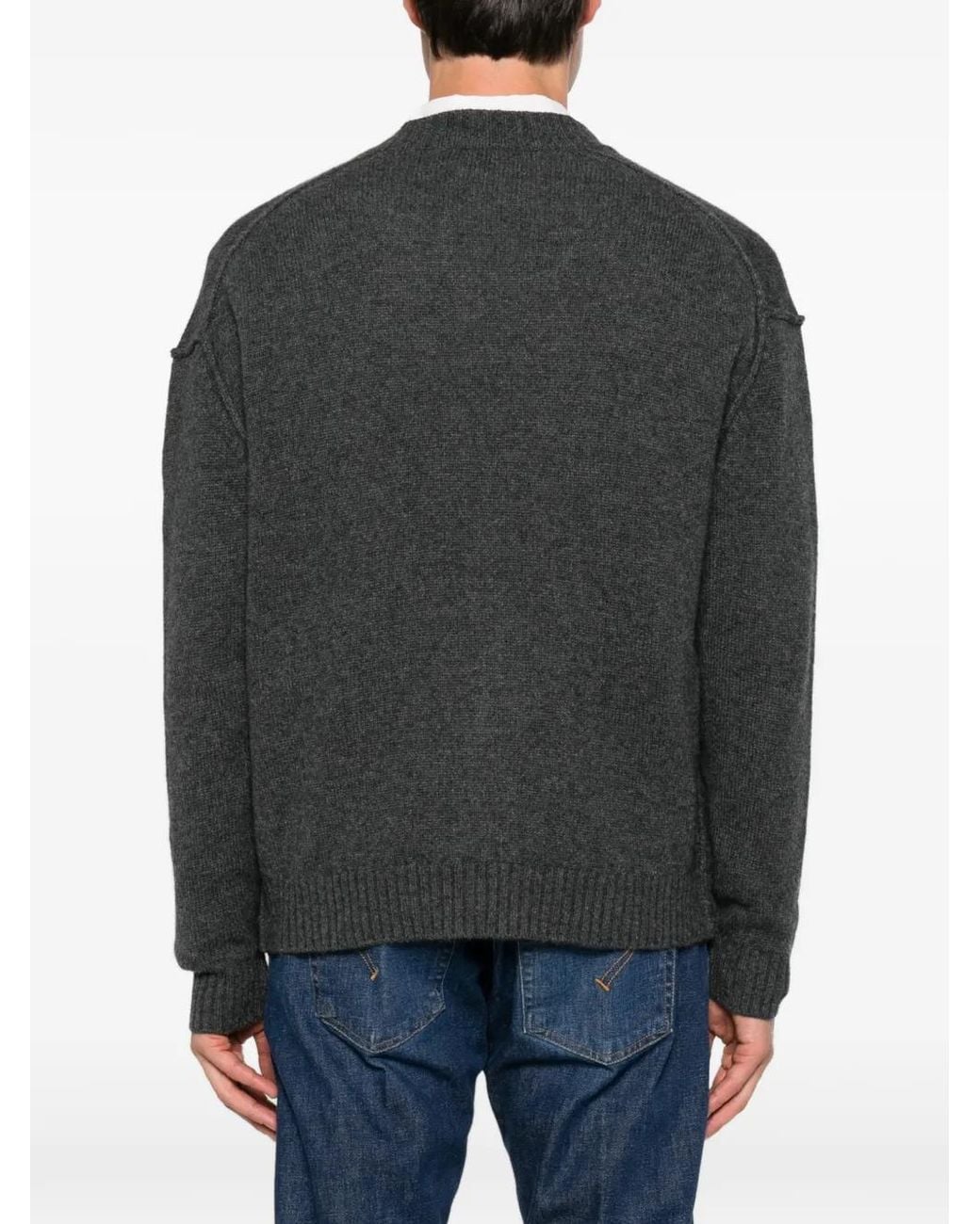 Diana Studio Black V-Neck Button-Up Cardigan for men