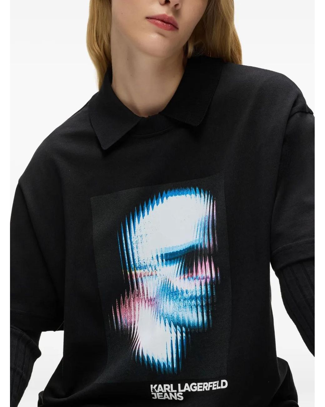 Karl Lagerfeld Black Digitized Karl T-Shirt