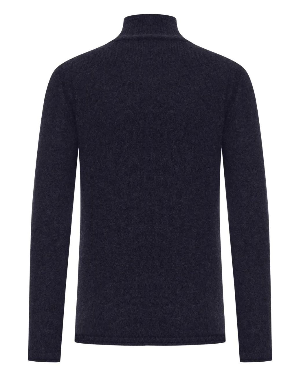Roberto Collina Blue High-Neck Wool Sweater for men