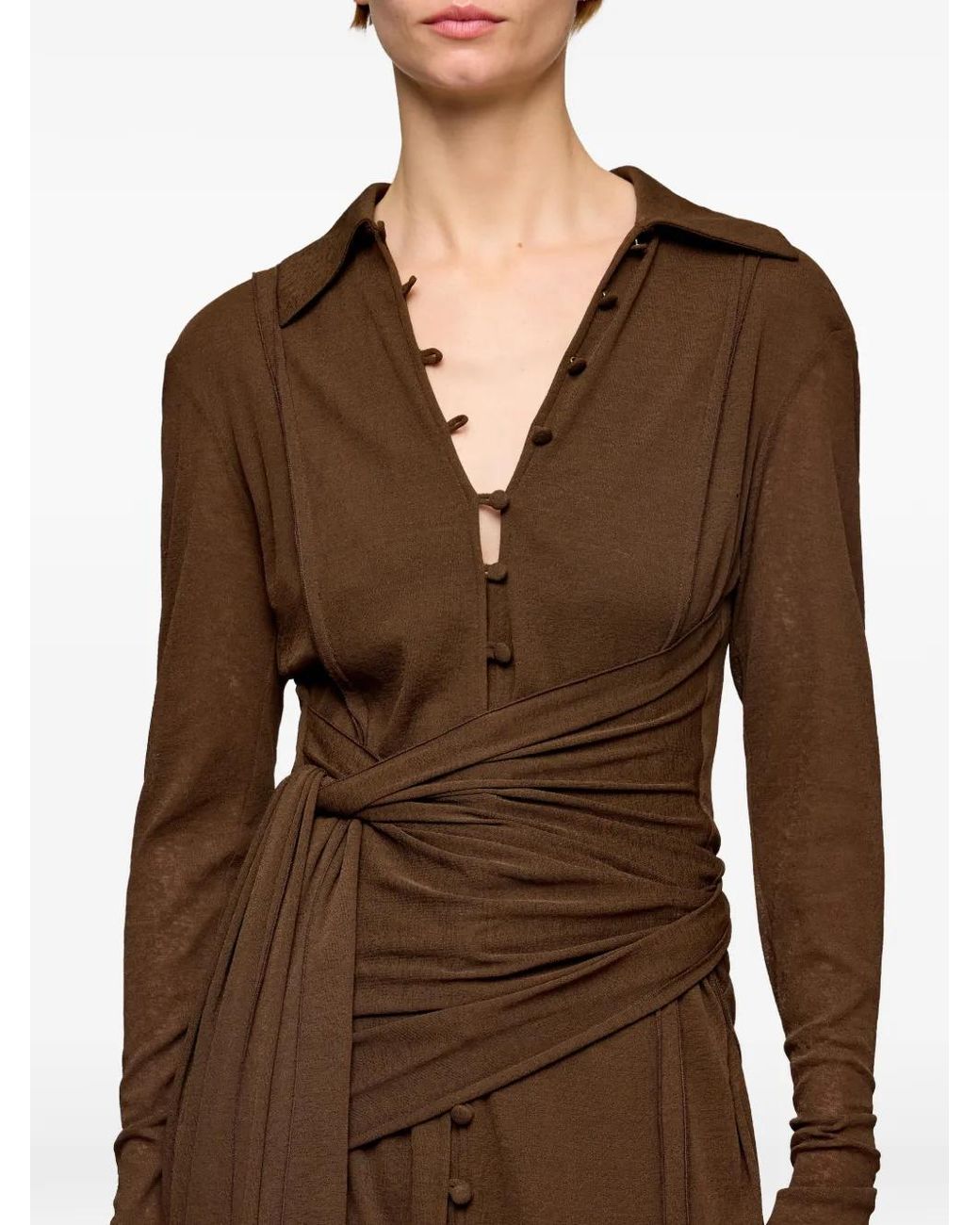 Ganni Brown Short Dress