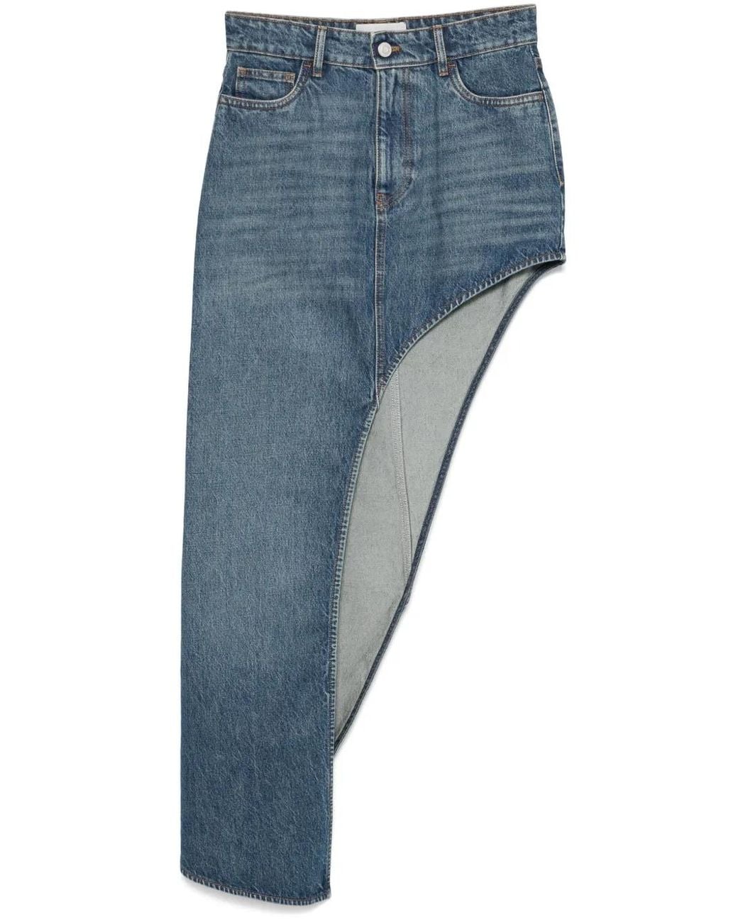 Coperni Blue One-Leg Denim Skirt