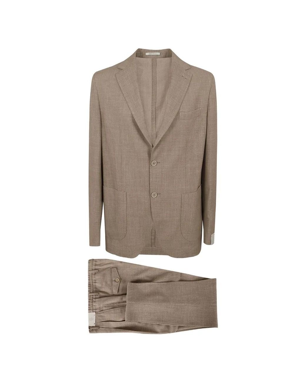 Eleventy Natural Costume À Simple Boutonnage for men
