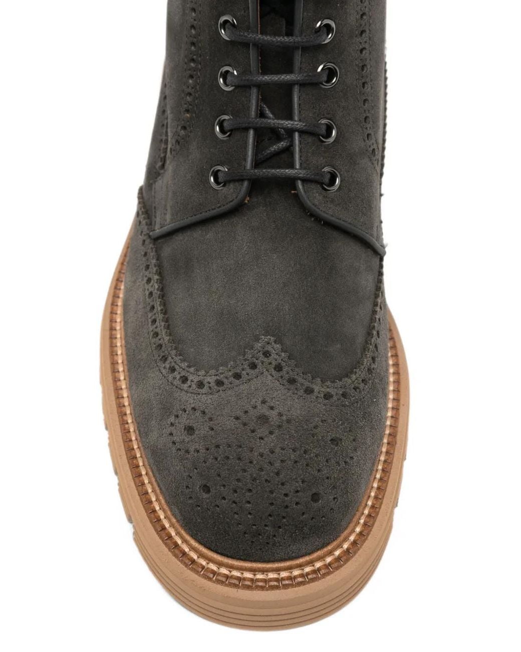 Fratelli Rossetti Wildlederstiefel Mit Budapestermuster in Black für Herren
