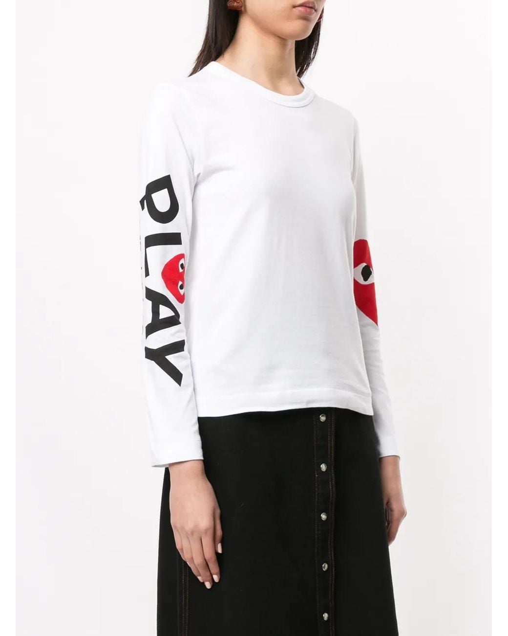 COMME DES GARÇONS PLAY White Top With Print