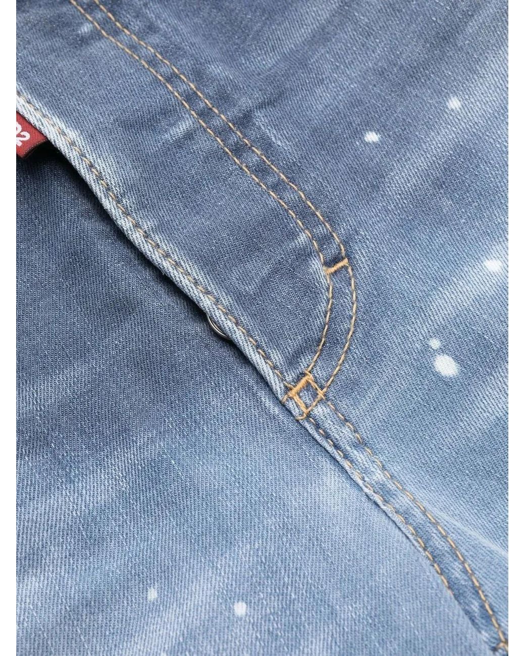 DSquared² Blue Straight Jeans With Five-Pocket Design