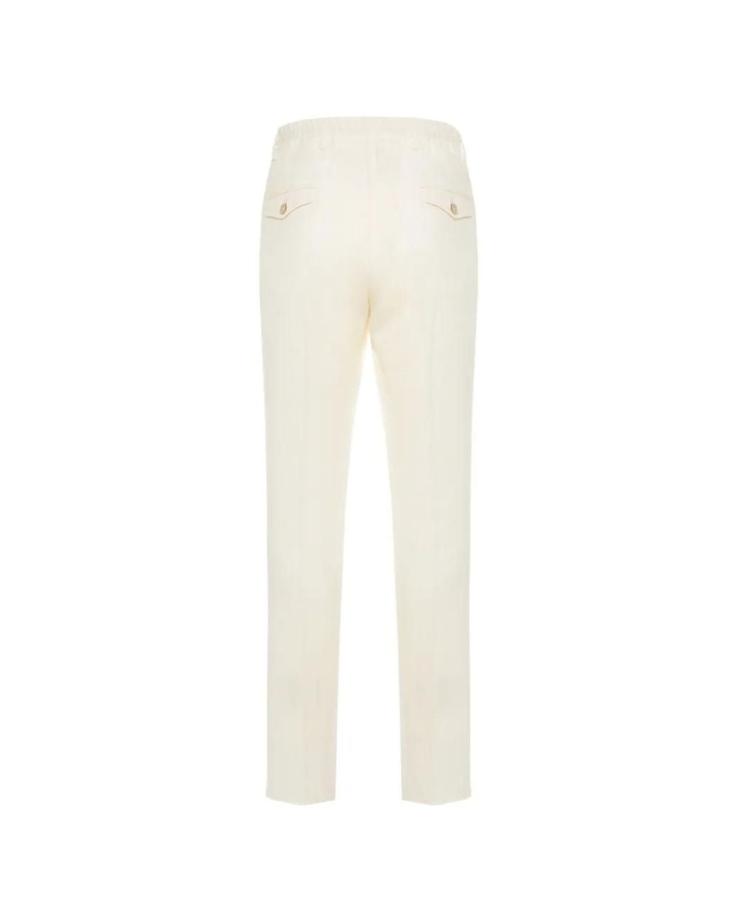 Eleventy White Drawstring-Waist Suit for men