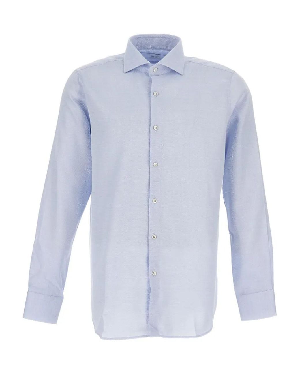 Bagutta Blue Button-Fastening Long-Sleeve Shirt for men