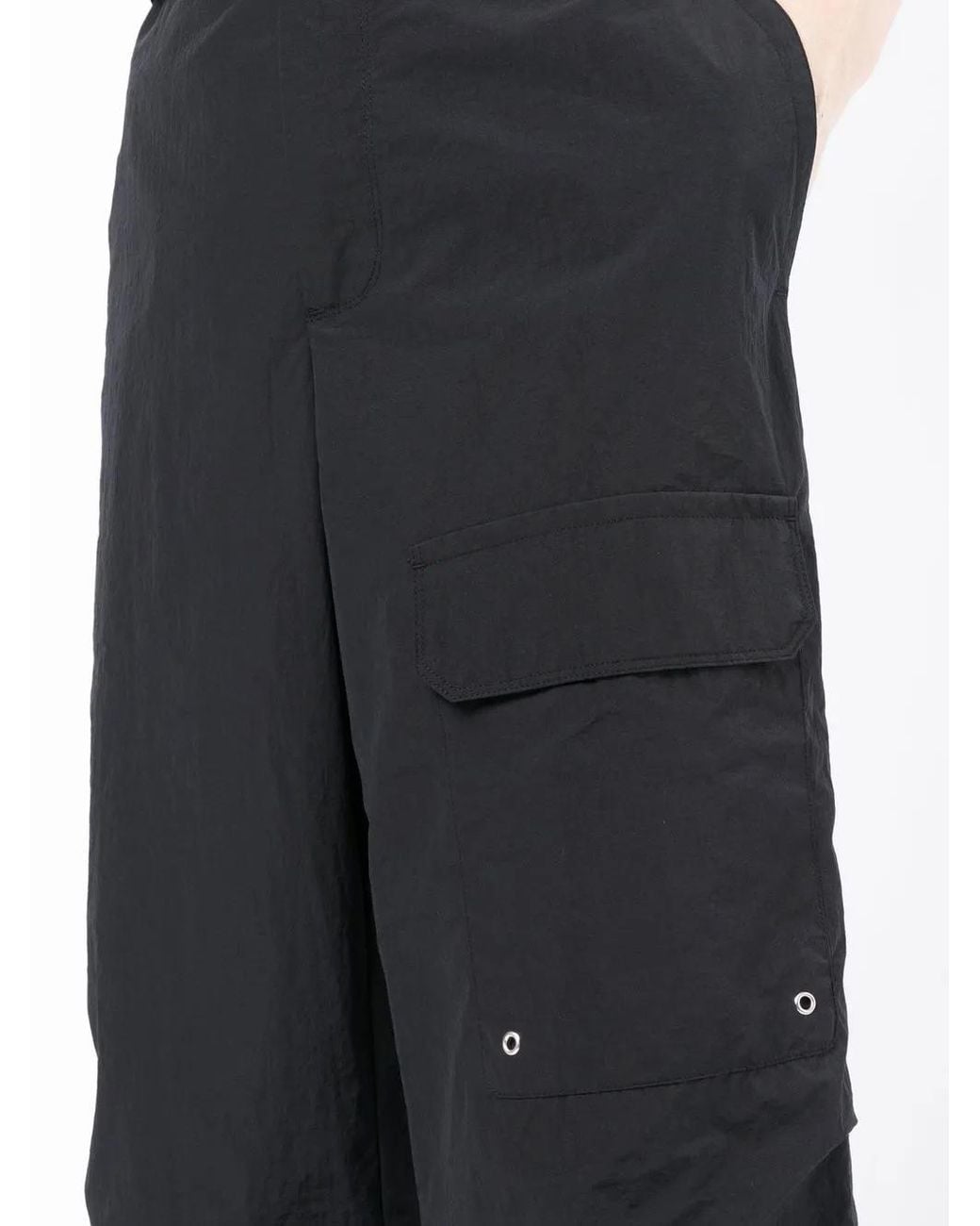 Helmut Lang Blue Patch-Pocket Loose Fit Trousers for men