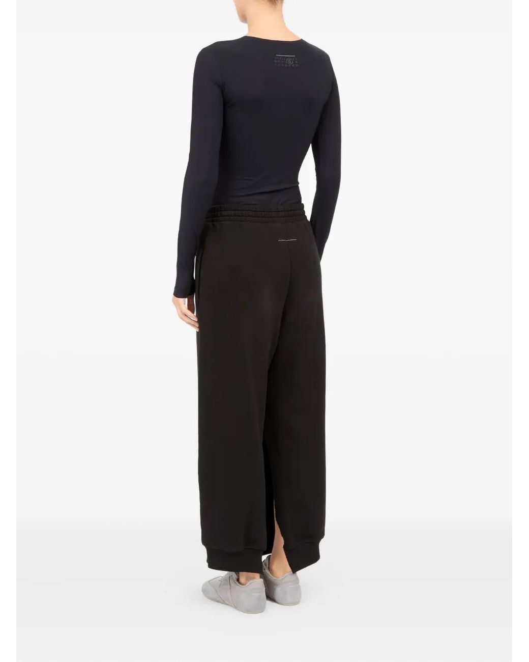 MM6 by Maison Margiela Black Cotton Sweatpants
