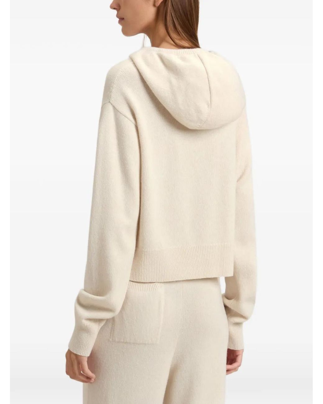 Woolrich Natural Cardigan Zippé À Capuche