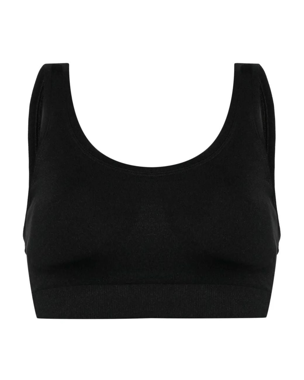 Hanro Black Scoop-Neck Moulded-Cup Top