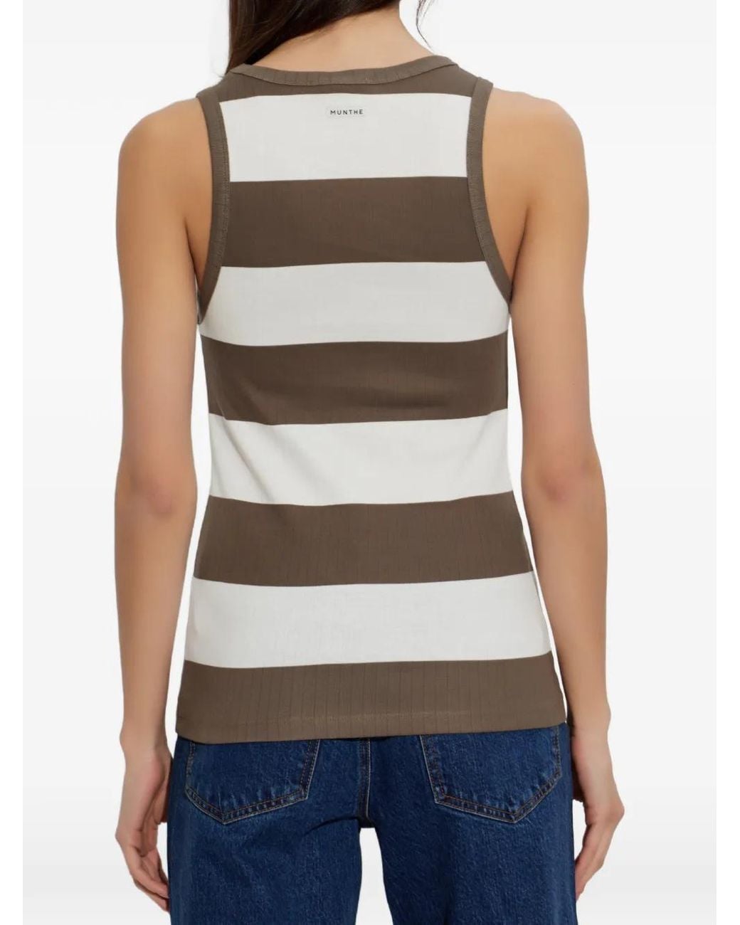 Munthe Gray Tezza Striped Top