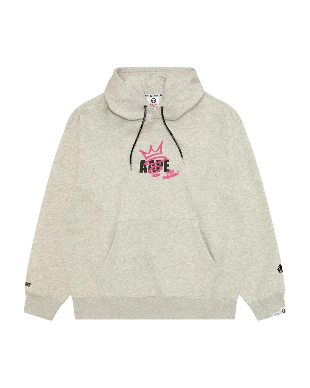 Aape By A Bathing Ape White Logo-Print Hoodie for men