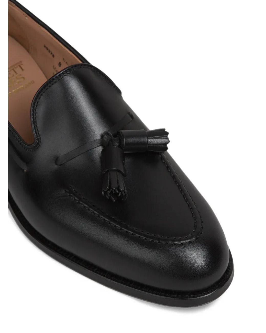 Crockett and Jones Black Cavendish Tassel Loafers for men