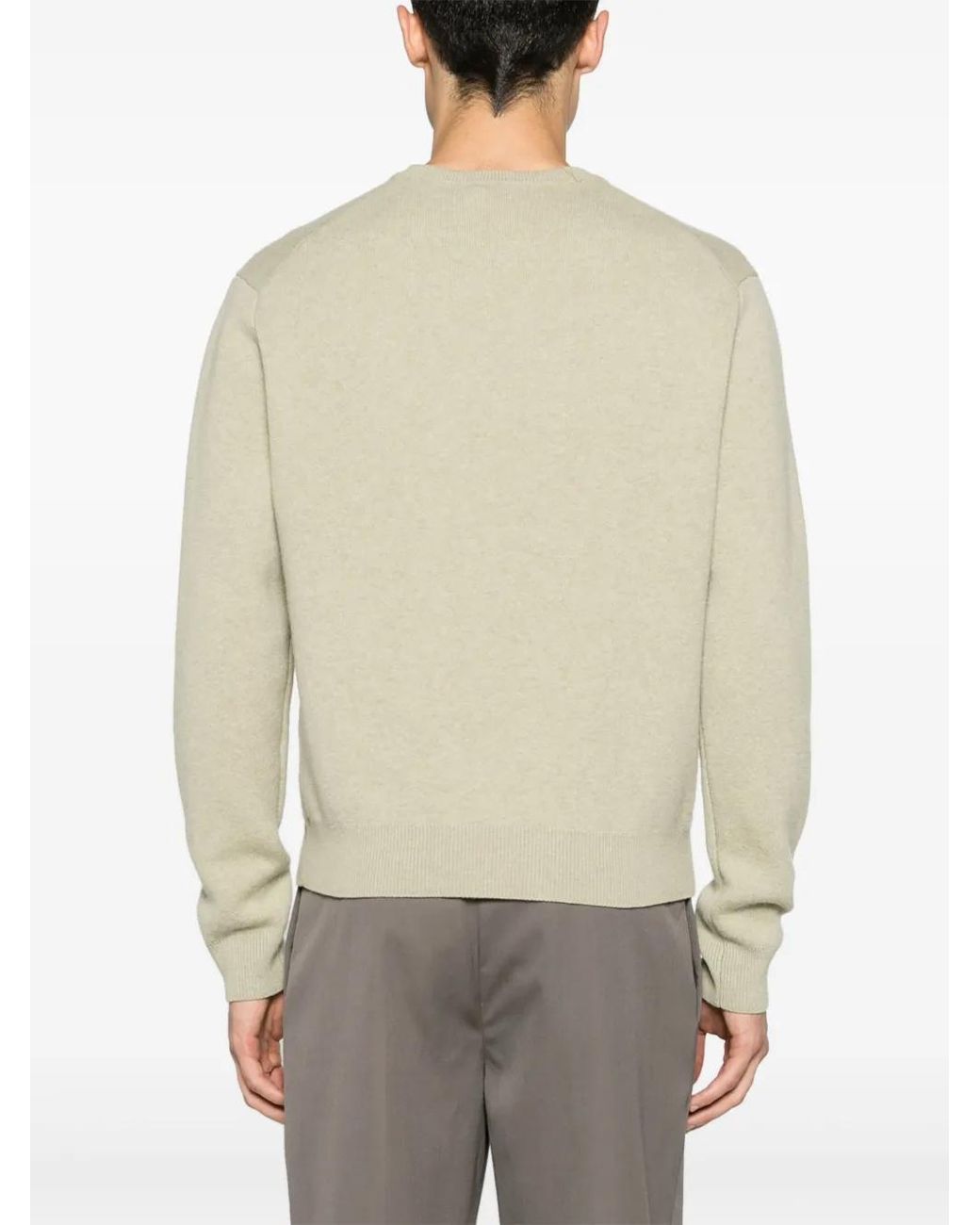 Nanushka Natural Logo-Embroidered Merino Jumper for men