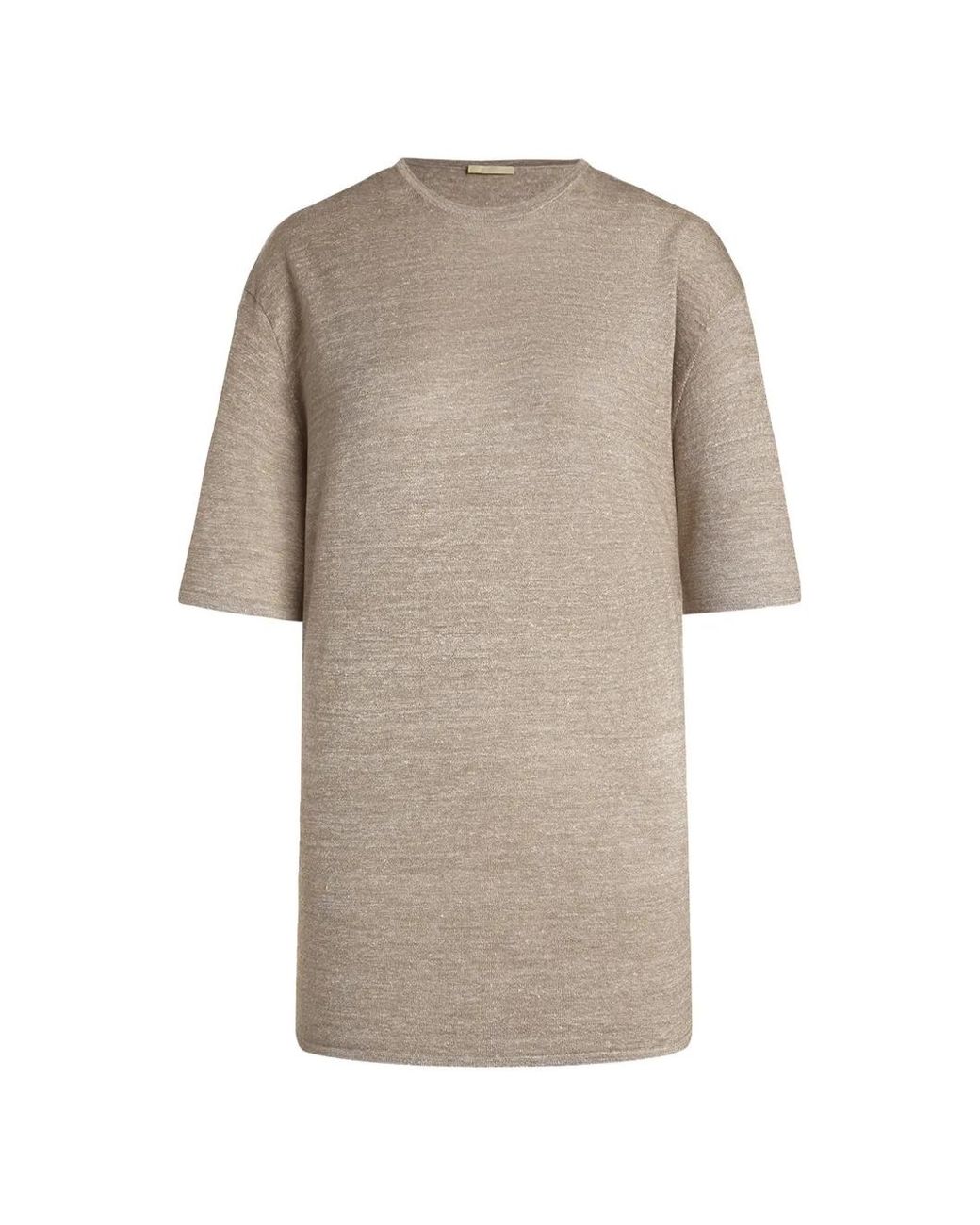 12 STOREEZ Natural Crew-Neck T-Shirt