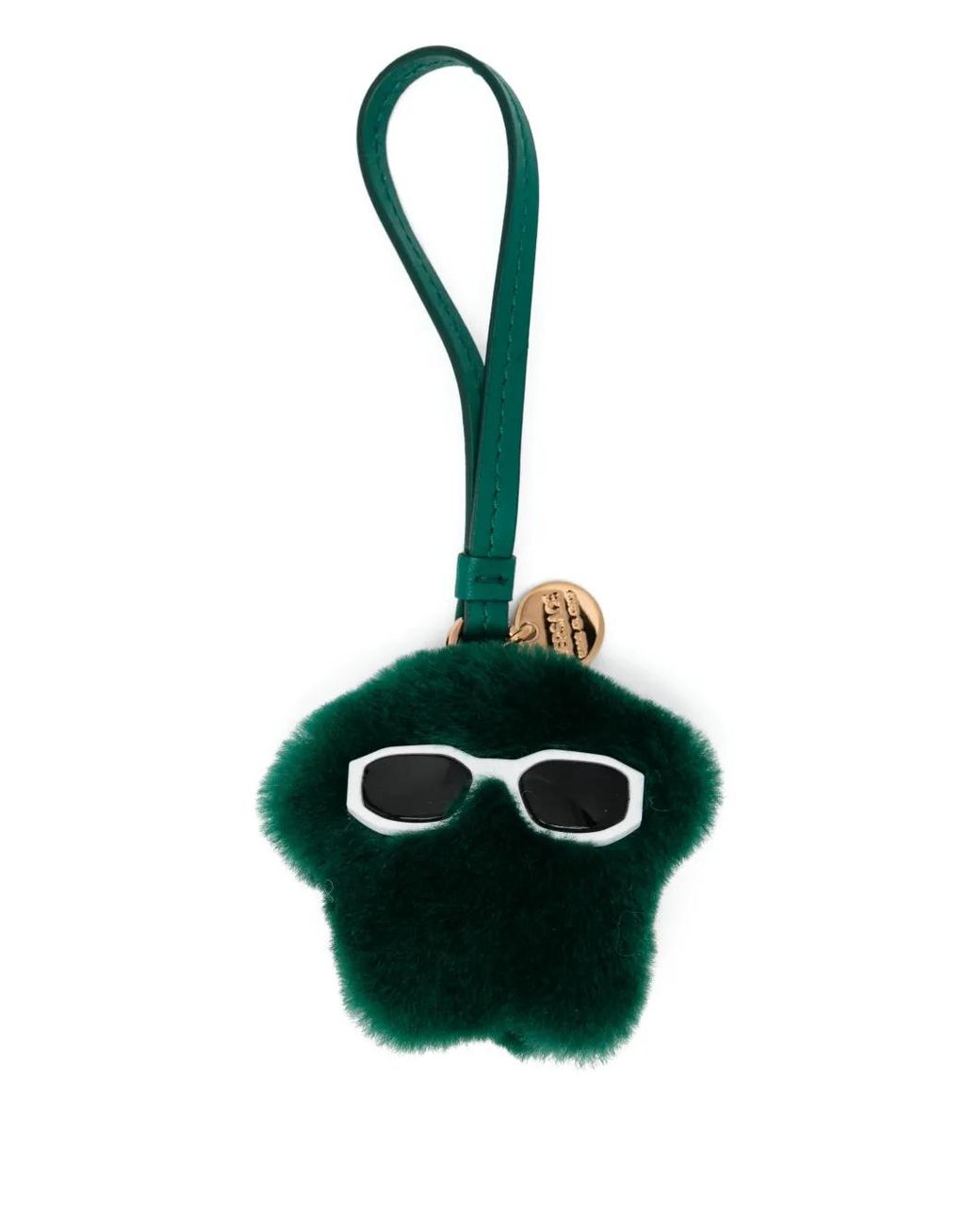 Versace Green Medusa Fluffy Shearling Charm