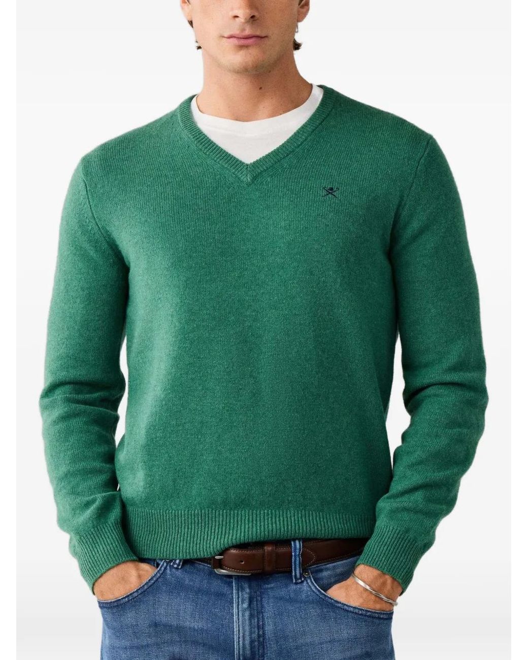 Hackett Pullover Mit V-Ausschnitt in Green für Herren