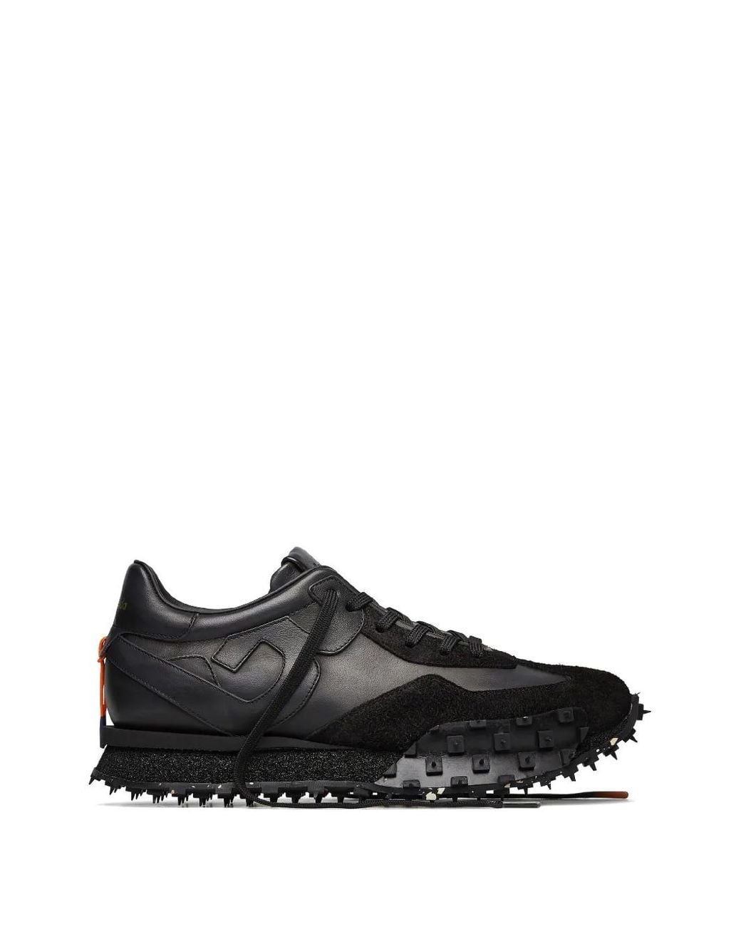 Barracuda Black Impact Leather Panelled Sneakers for men