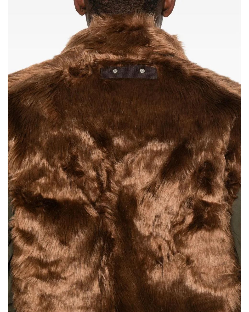ANDERSSON BELL Brown Faux-Fur Bomber Jacket for men