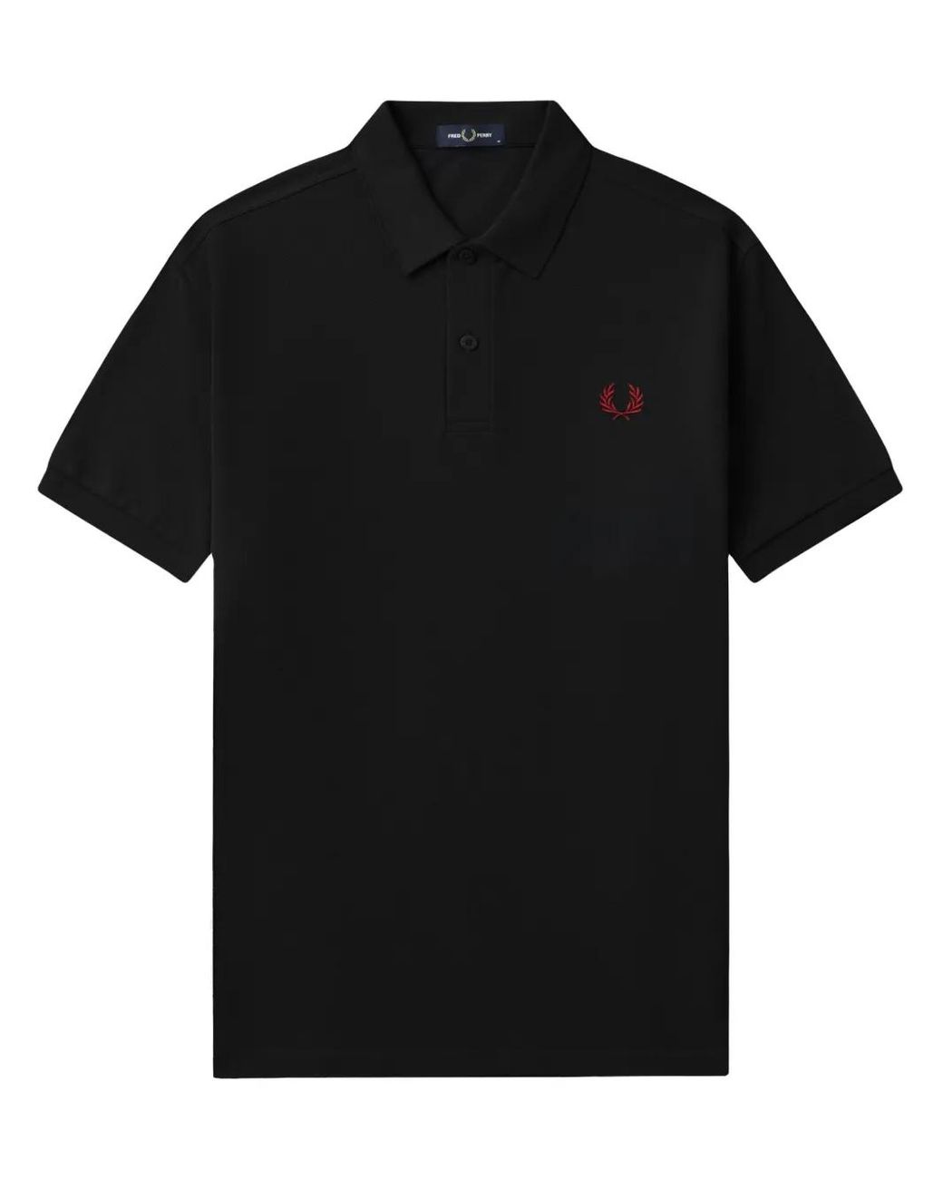 Fred Perry Black Cotton Polo Shirt for men