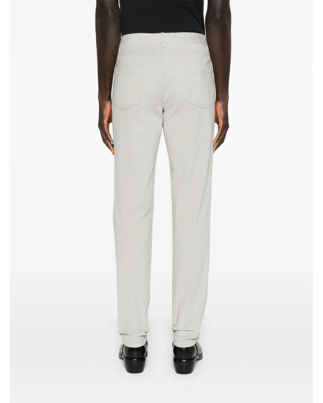 Corneliani White Belt-Loop Pocket Trousers for men