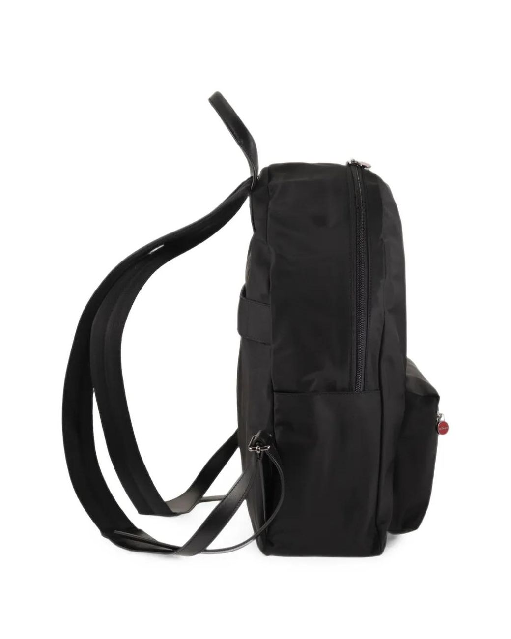 Kiton Black Leather-Trimmed Zip-Fastening Backpack for men