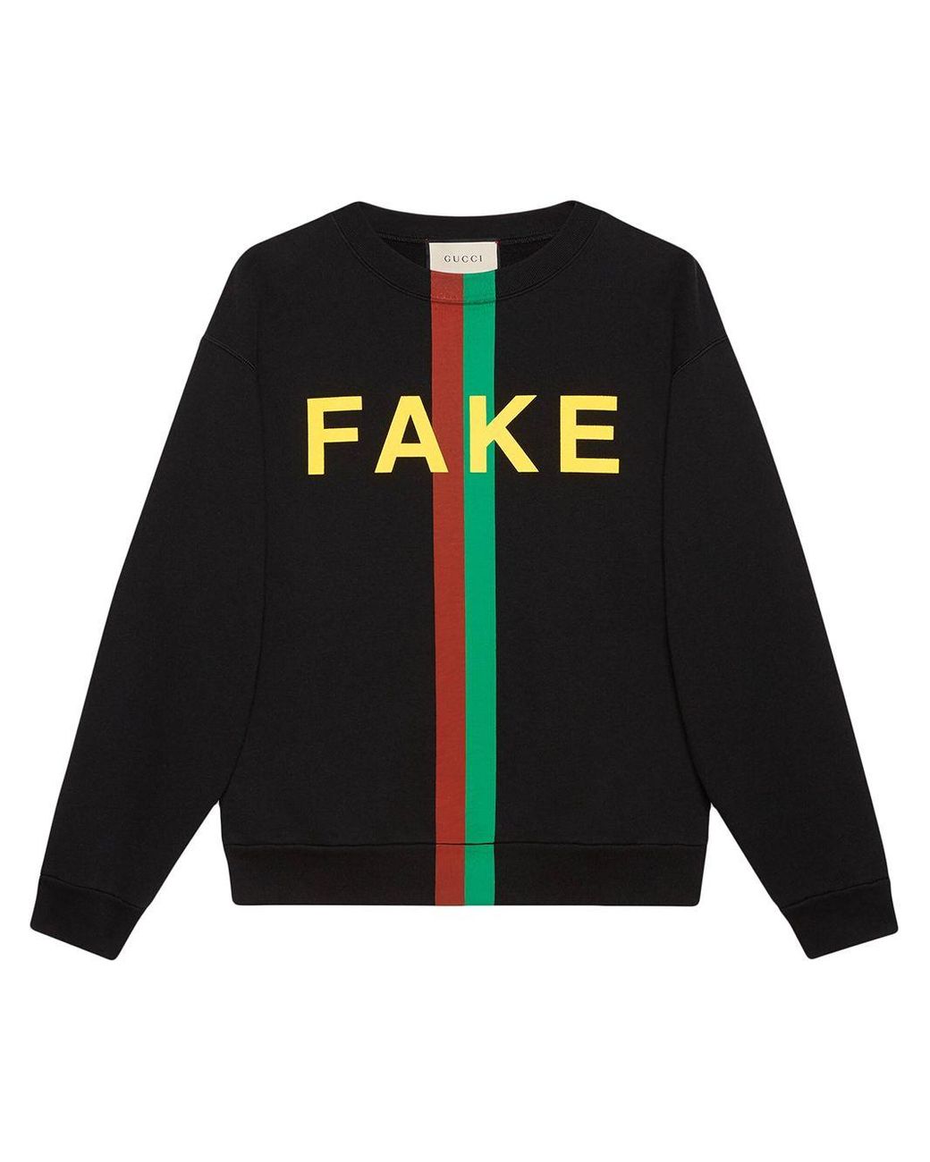 Gucci Pullover mit "Fake/Not" Print in Schwarz für Herren | Lyst DE