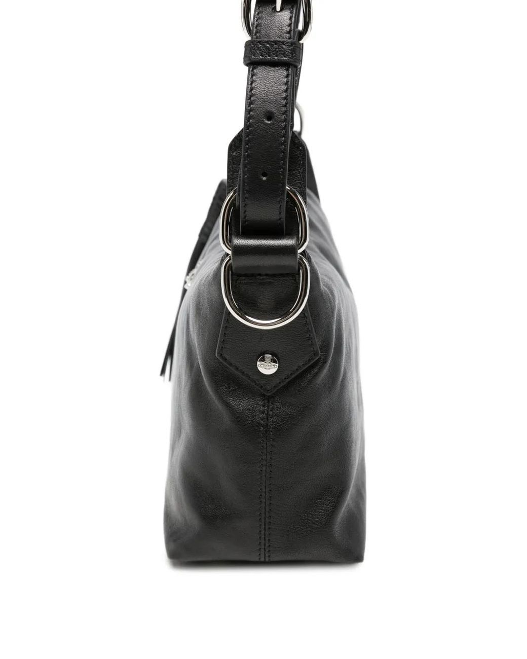 Vivienne Westwood Black Emma Orb-Plaque Shoulder Bag