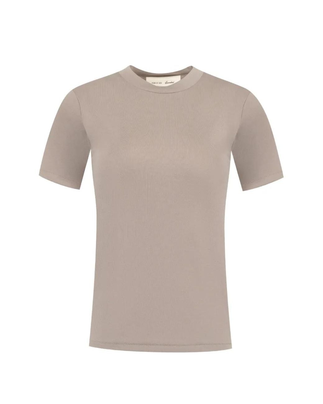 Fear Of God Gray Soft Rib Fitted T-Shirt