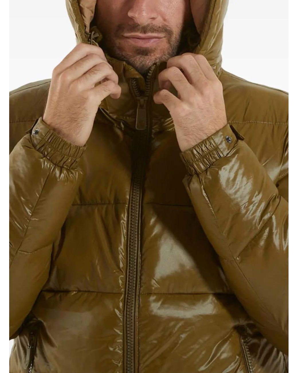 Rossignol Green Hooded Quilted Jacket for men