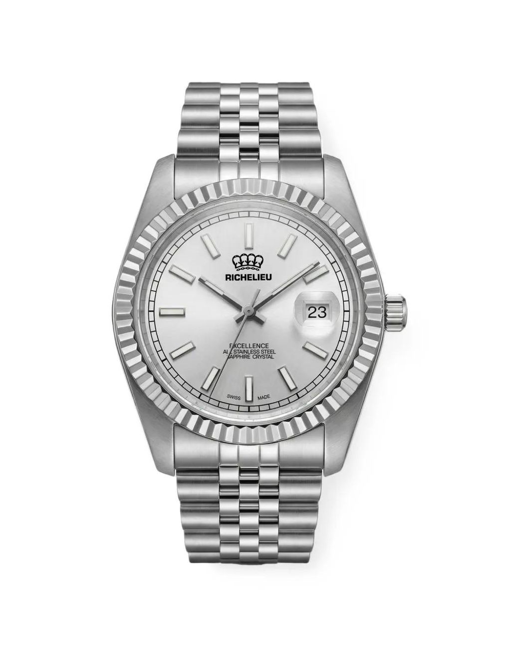 Richelieu Swiss Gray Logo-Detail 41Mm Watch for men