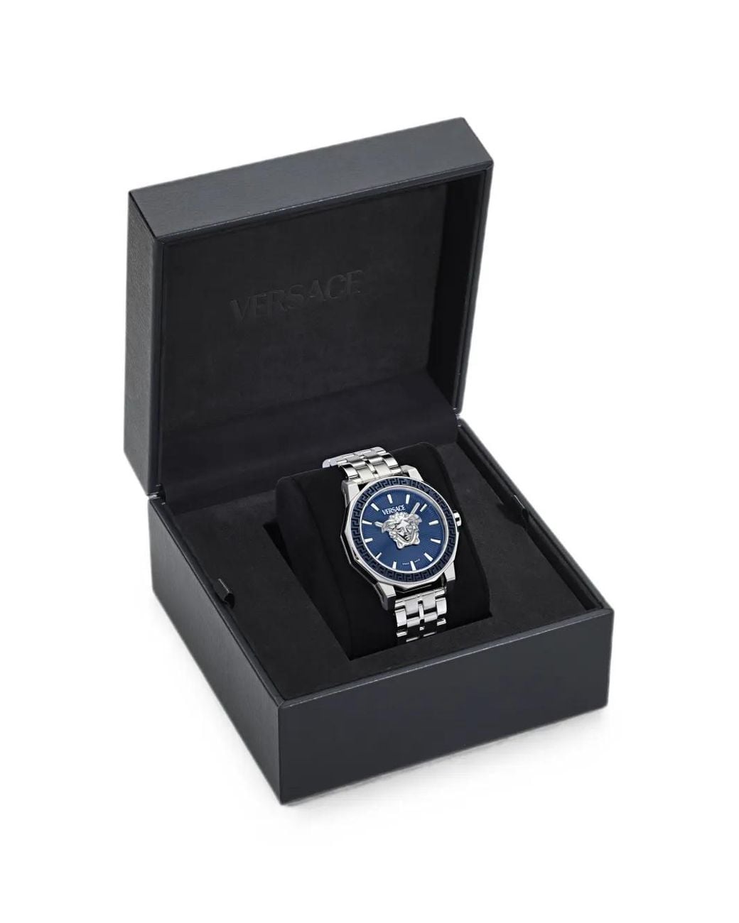 Versace Blue Montre Medusa Deco Gent 43 Mm for men