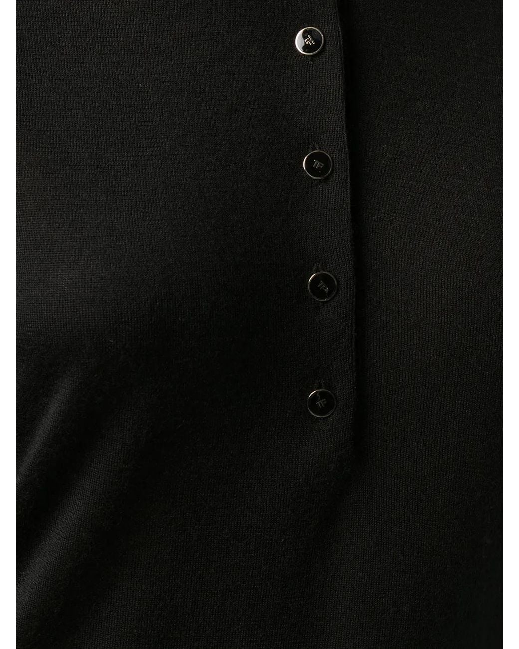 Tom Ford Black Long Sleeve Polo Shirt