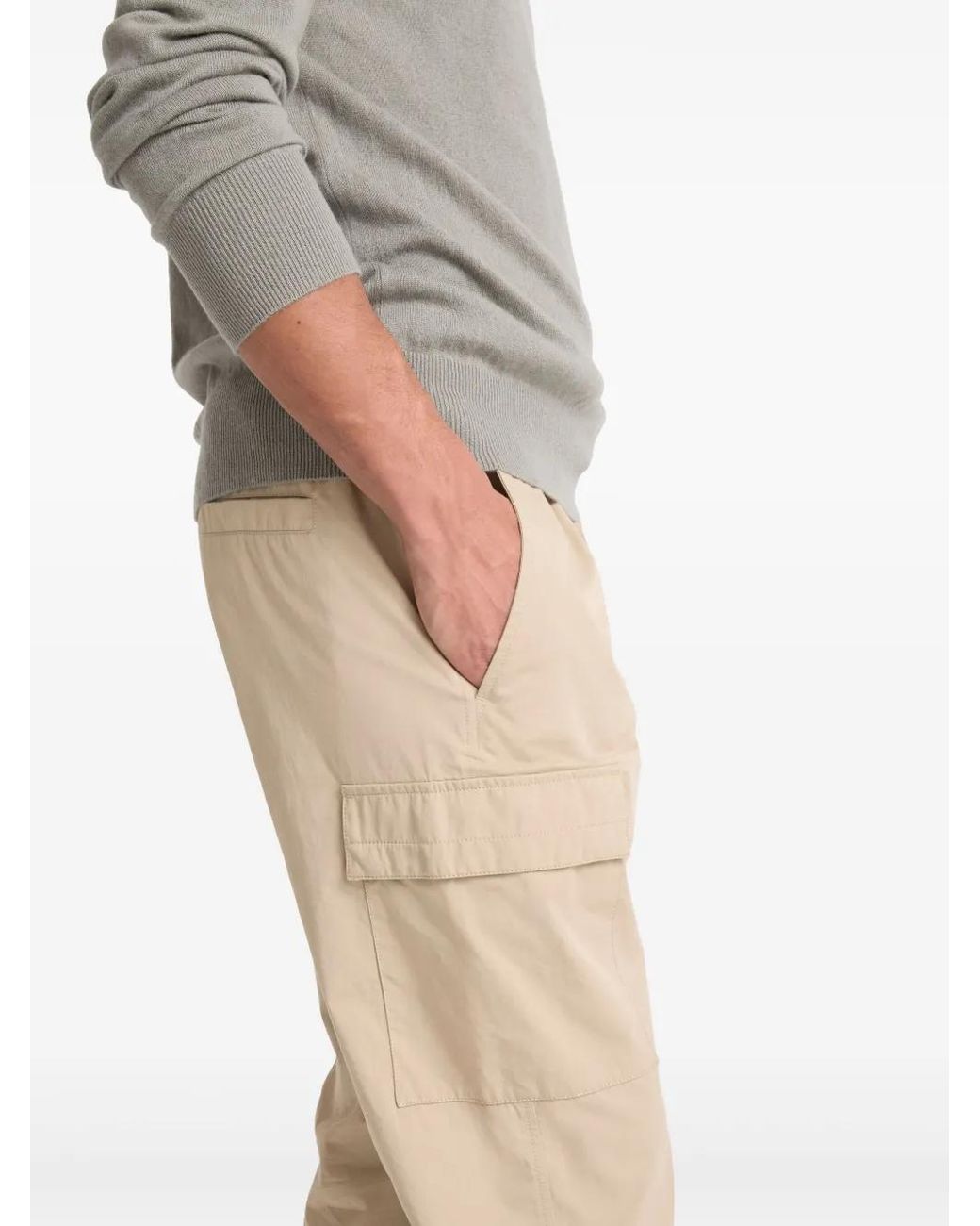 Yves Salomon Natural Cargo Pockets Trousers for men