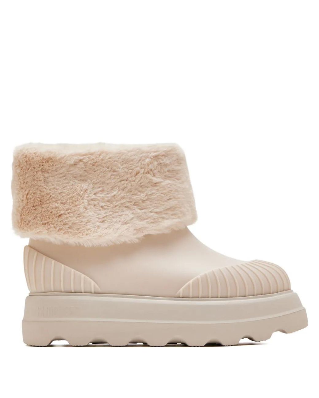 Melissa Natural Fur Ridged-Sole Boots