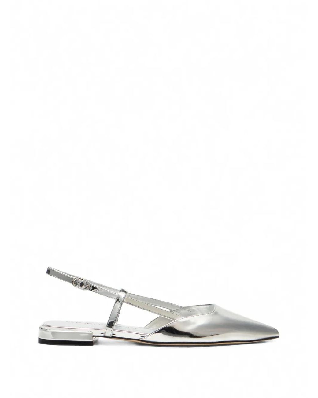 Stuart Weitzman White Vinnie Slingback Pumps