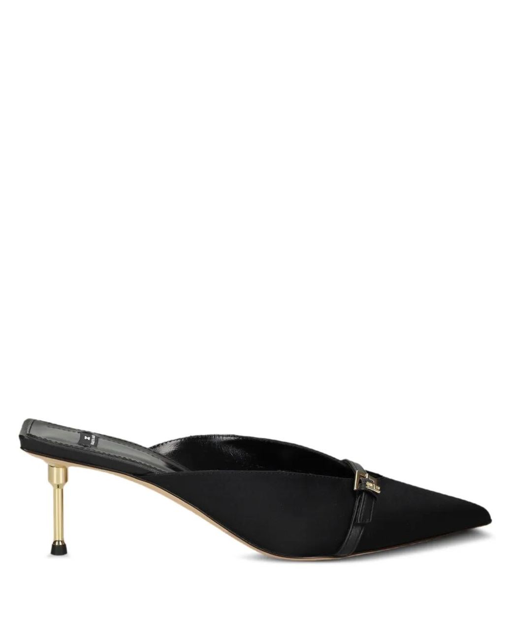 Elisabetta Franchi Black Pointed-Toe Mules