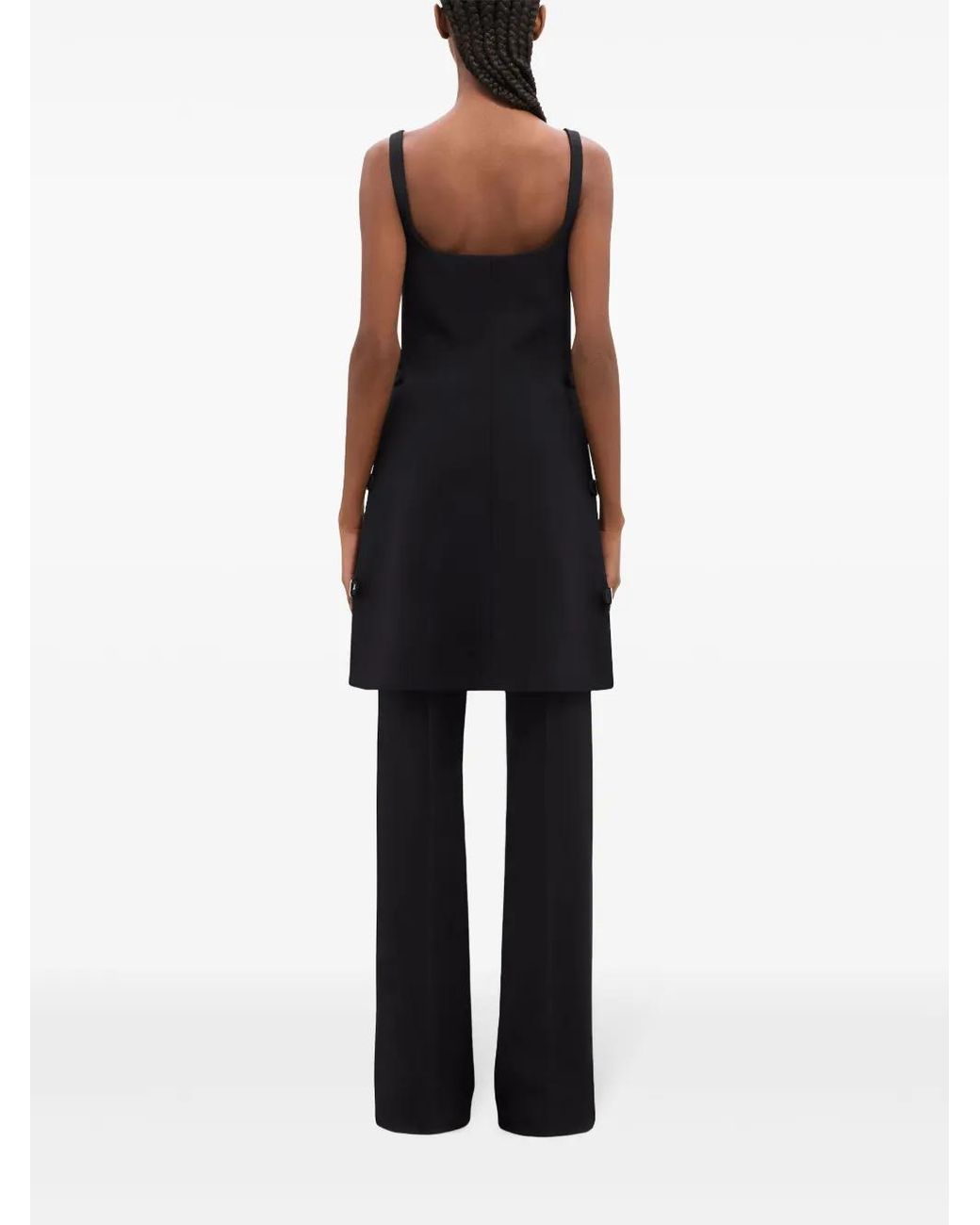 Courreges Black Multi-Strap Mini Dress