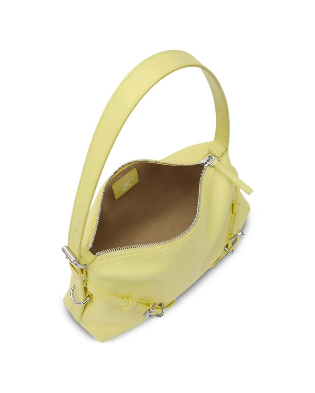 Givenchy Yellow Mini Sac Voyou En Cuir Brillant