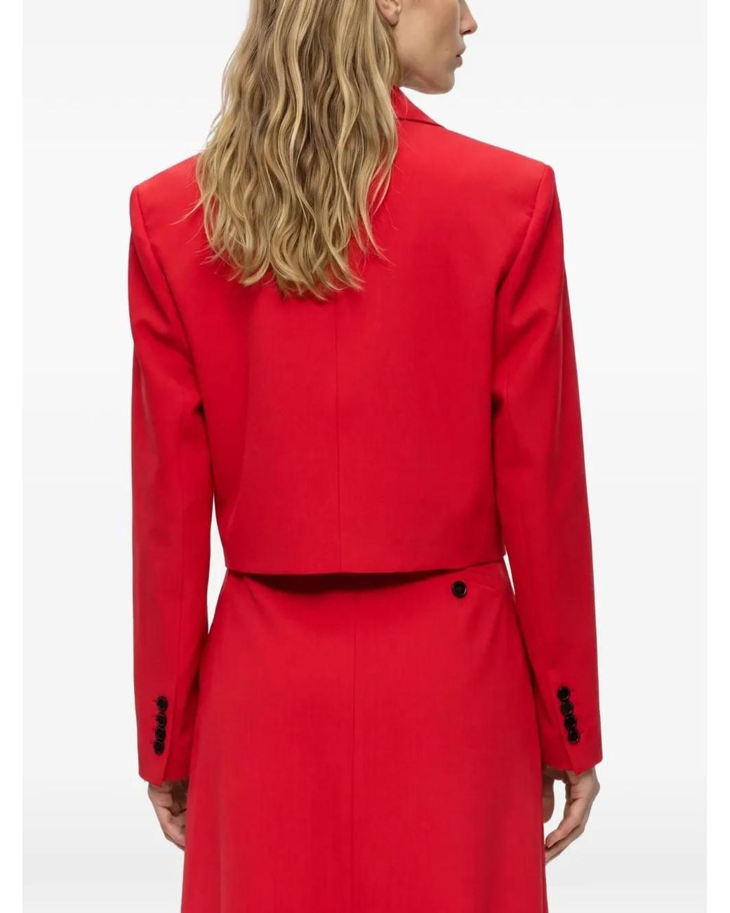 Karl Lagerfeld Red Long-Sleeves Blazer